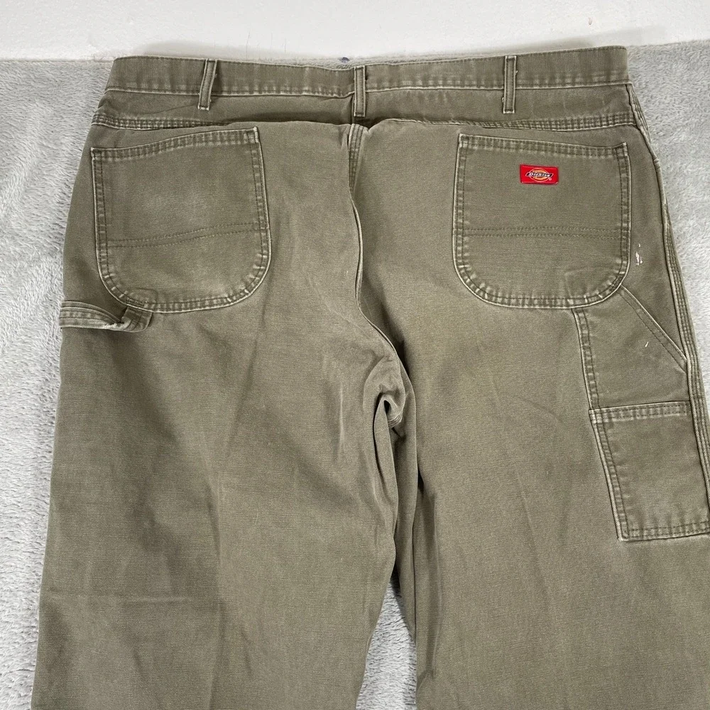 Dickies Carpenter Pants Mens 44x32 Brown Duck Canvas Utility Workwear Skater - Picture 10 of 15